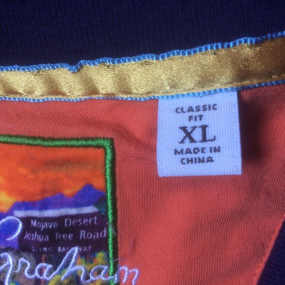 Robert Graham Blue Short Sleeve Cotton Polo with Blue on Blue Embroidery Size XL - Picture 6 of 11